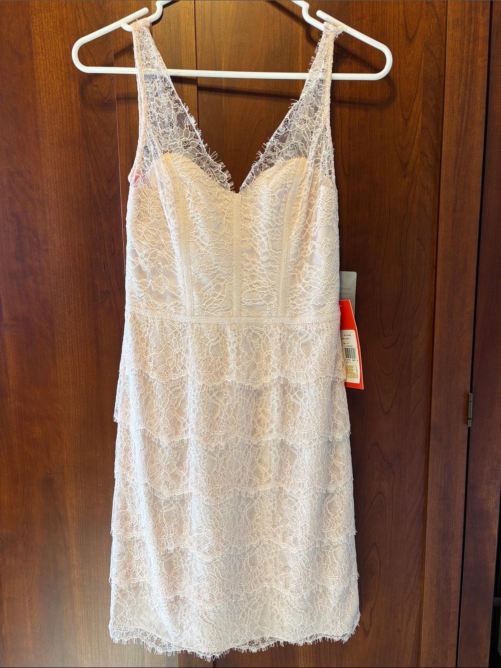 Monique Lhuillier blush pink dress size 0 NWT